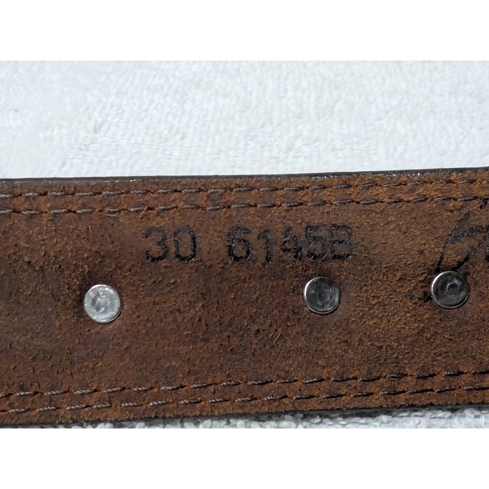 Vintage Billy Belts California Western Leather Belt Silver Conchos Size 30 USA - Picture 13 of 16
